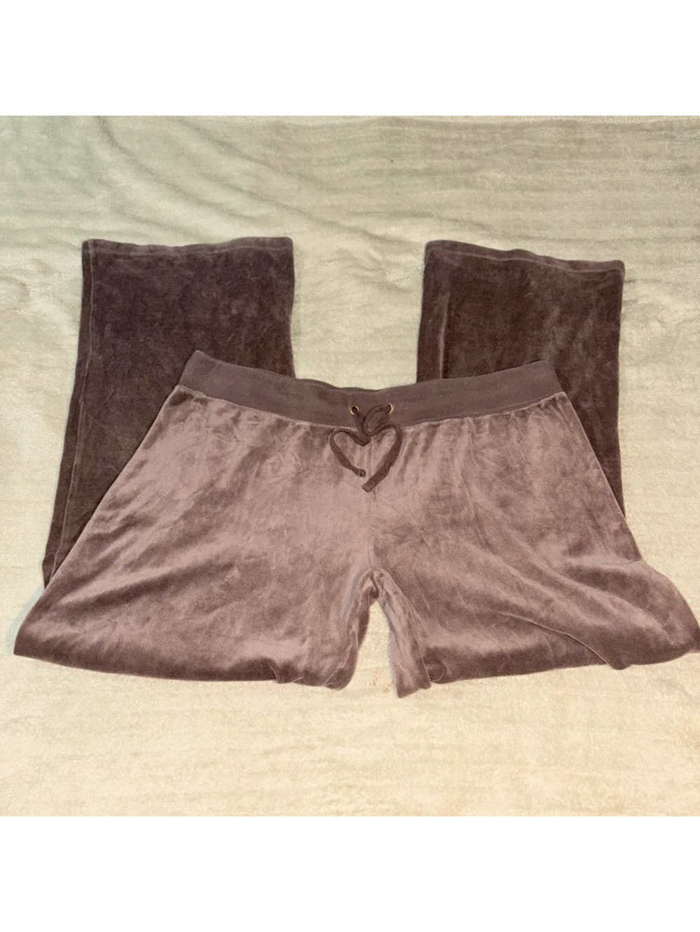Brown Y2K 2000’s GAP Velvet Wide Leg Sweatpants